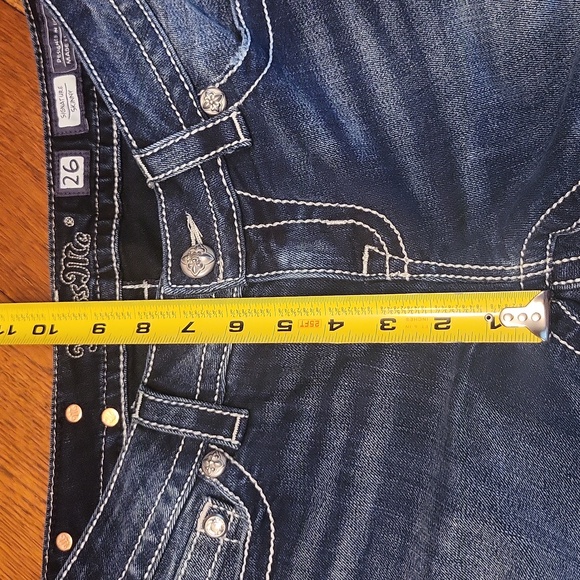 Miss Me Red Patch Signature Skinny Jeans Size 26 - Picture 15 of 16